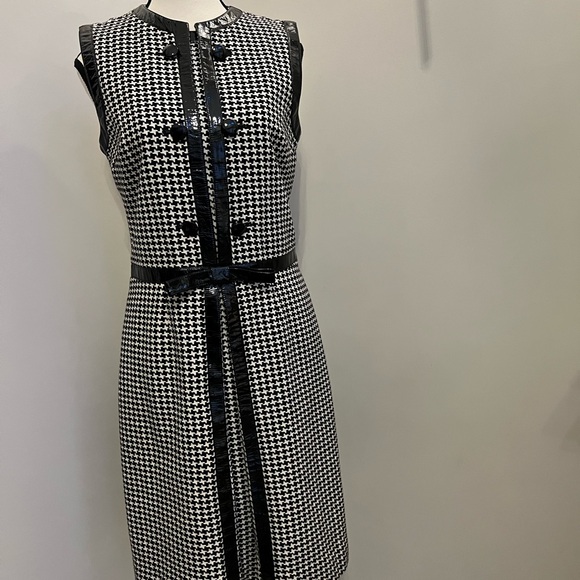 Vintage Christian Dior Fall 2008 Houndstooth Dress by John Galliano FR 38 - Picture 9 of 12